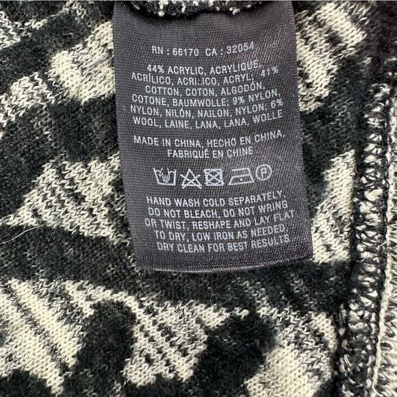 MOTH Anthropologie Black Chain Stitch Pattern Sweater Dress Sz XS - Picture 5 of 8